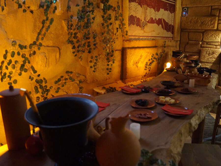 Ancient Greek Symposium experience room in Athens