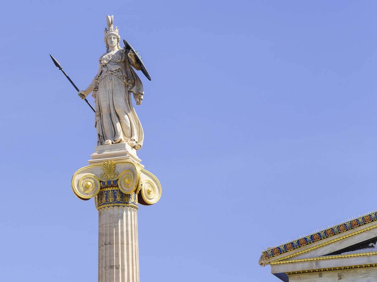 Statue of Goddess Athena in the Academy of Athens