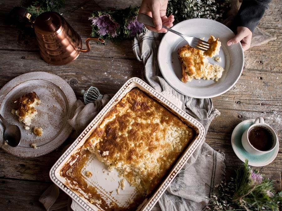 A traditional Greek Christmas cheese pie