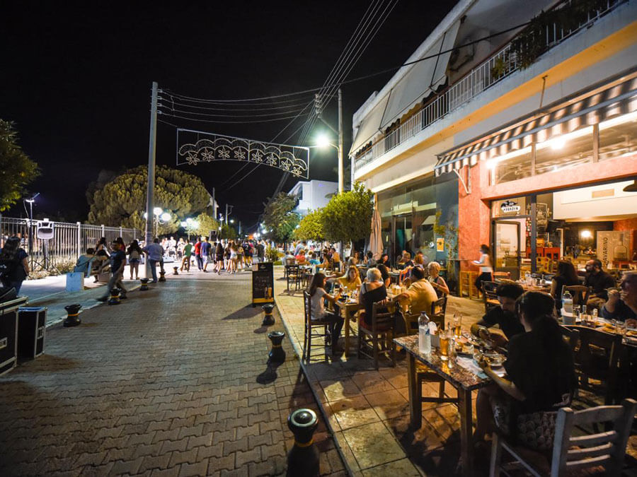 Pedestrian street in Eleusis