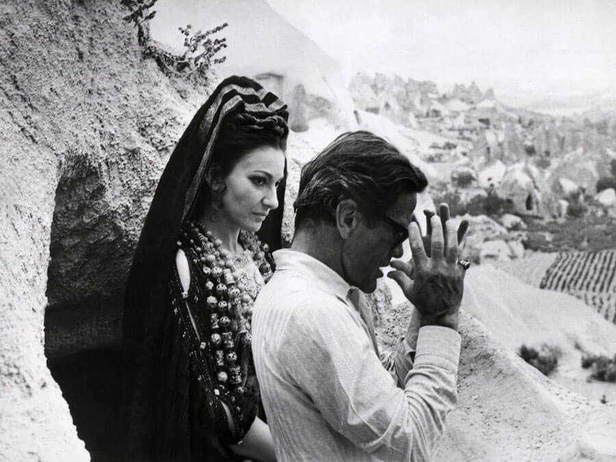 Pier Paolo Pasolini and Maria Callas in "Medea"