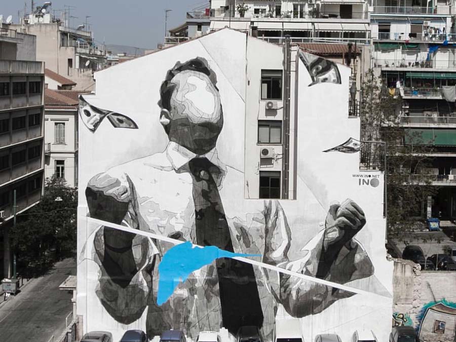 ‘Snowblind’ fresco by street artist INO