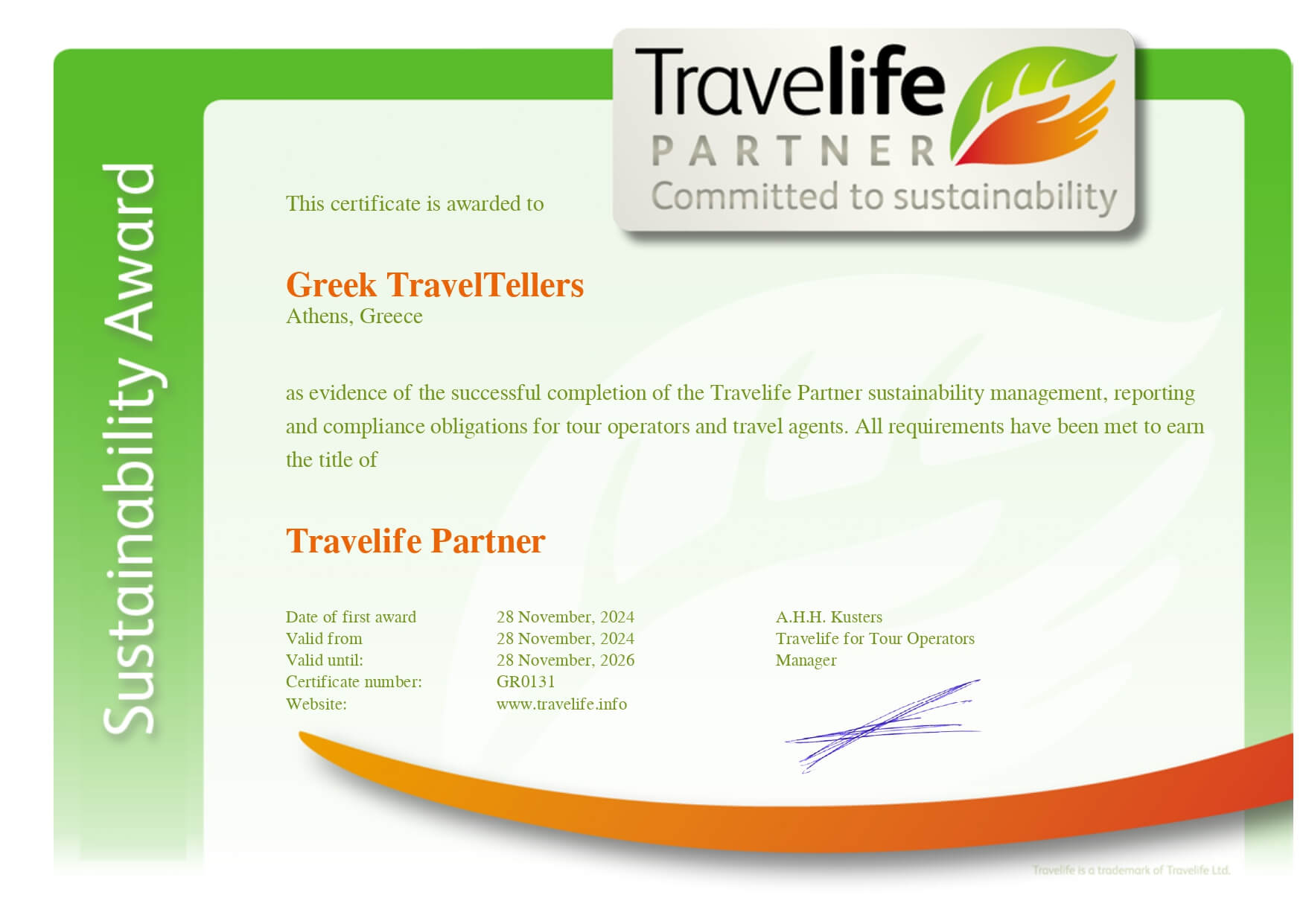 Sustainable travel company in Greece