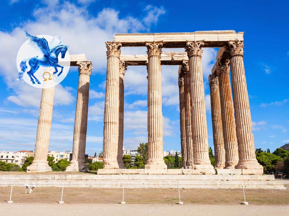 The Temple of Olympian Zeus in Athens