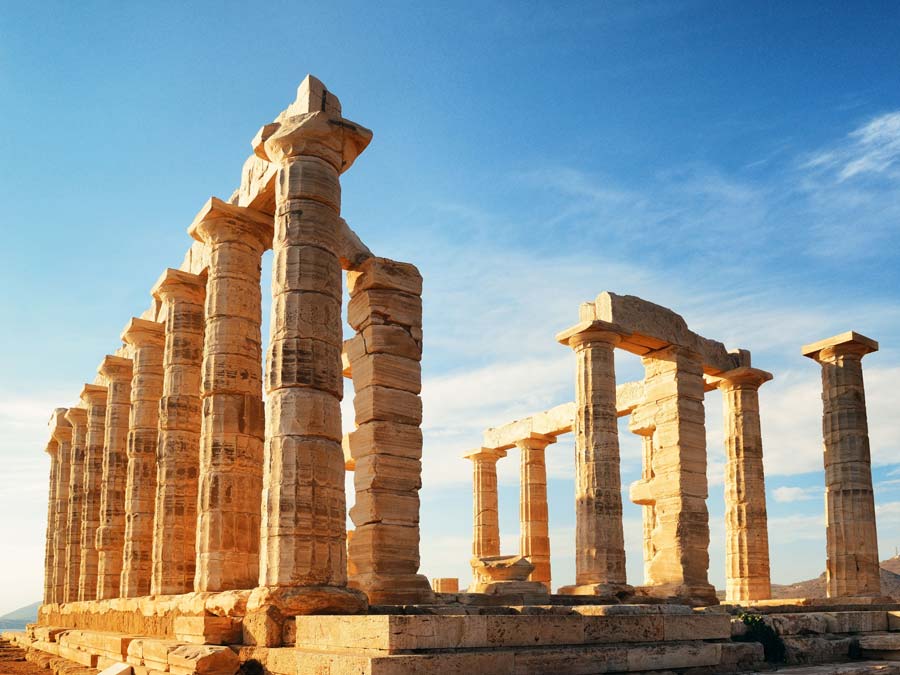 Temple of Poseidon tour during sunset