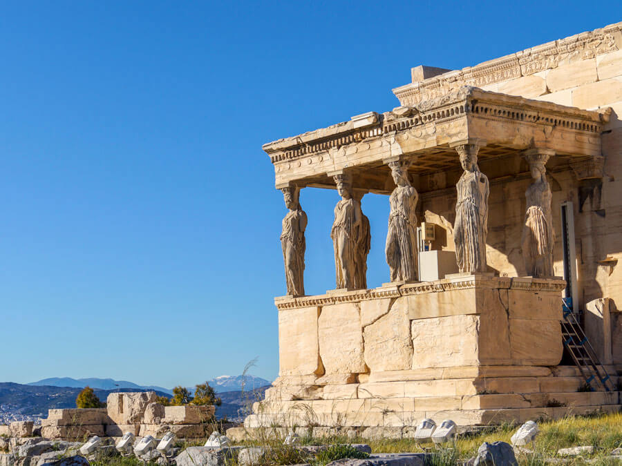 The Caryatids of Erechtheion, on Acropolis