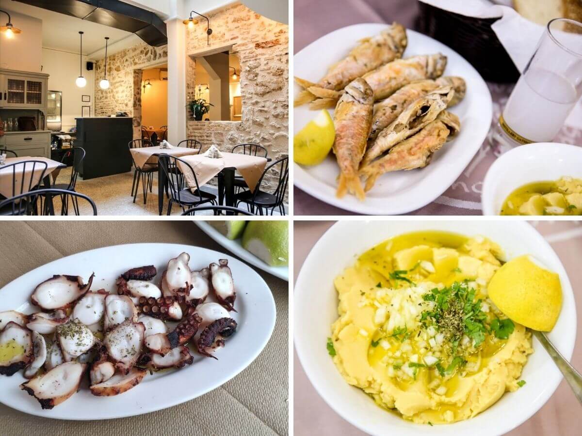 To Triantafyllo tis Nostimias dishes in the local tavern